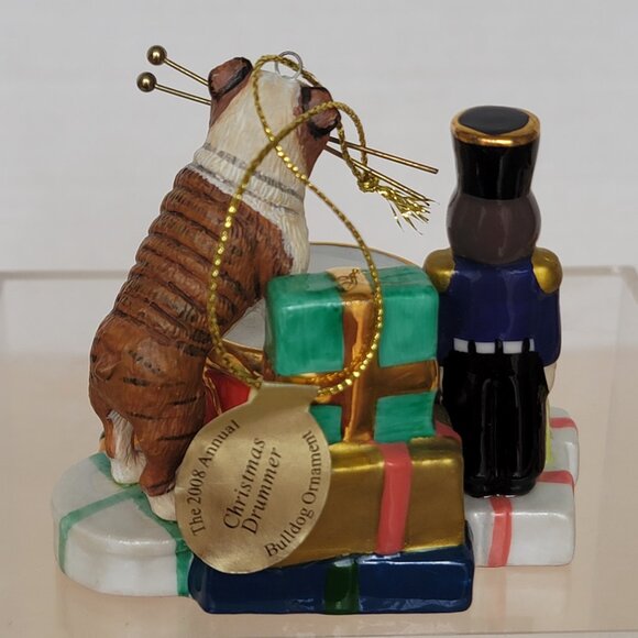 The Danbury Mint 2006 and 2008  English Bulldog Annual Christmas Ornaments Set 2 - Picture 14 of 16